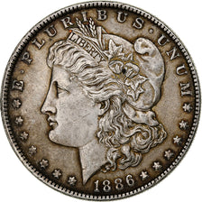United States, Dollar, Morgan Dollar, 1886, Philadelphia, Silver, EF(40-45)