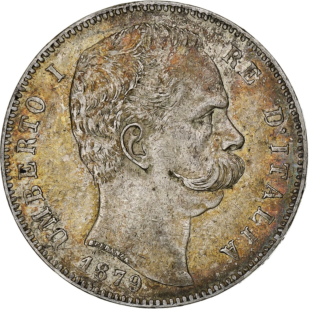 Italy, Umberto I, 5 Lire, 1879, Rome, Silver, EF(40-45), KM:20