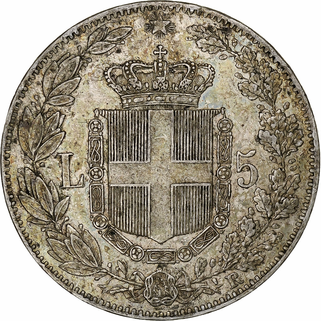 Italy, Umberto I, 5 Lire, 1879, Rome, Silver, EF(40-45), KM:20