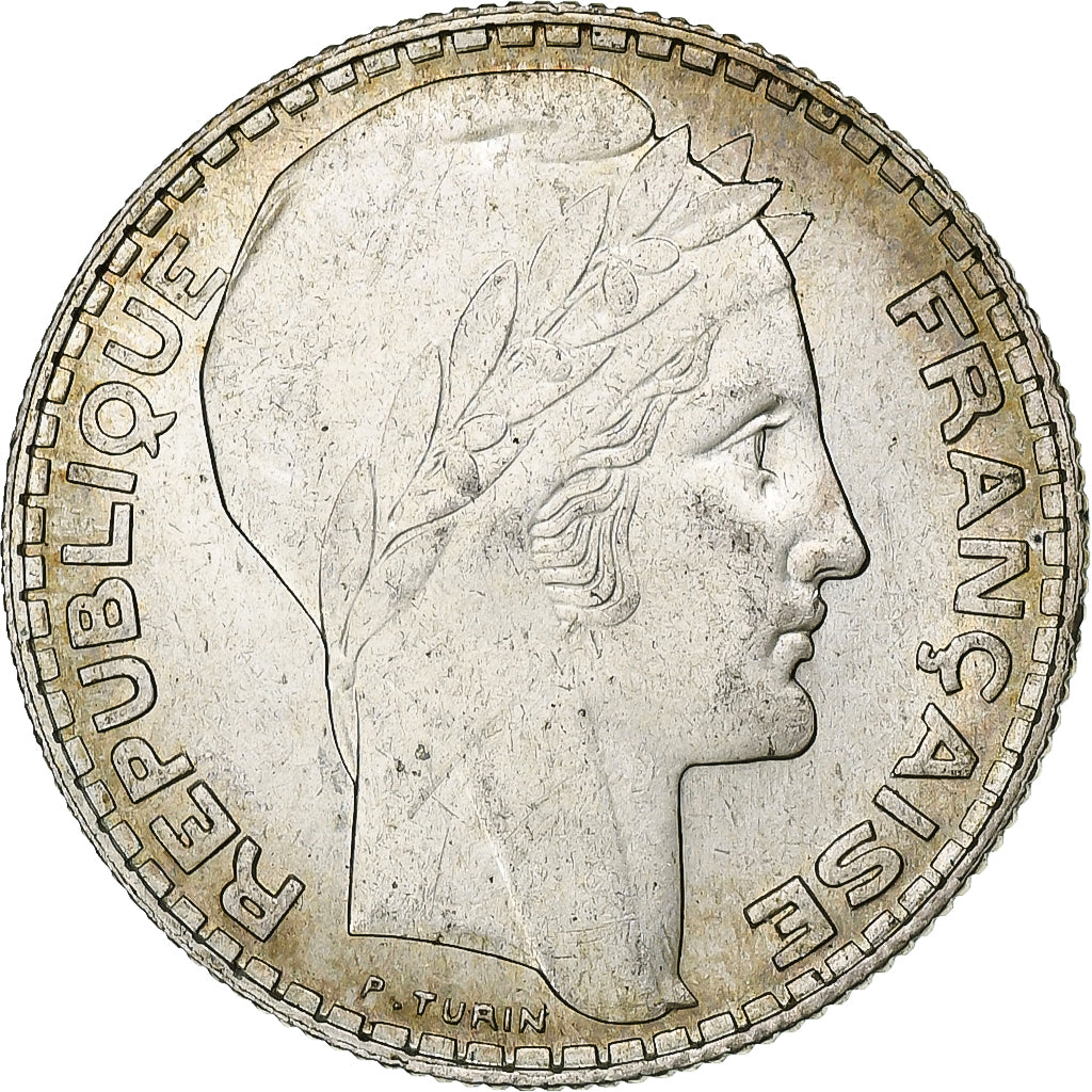 France, 10 Francs, Turin, 1939, Paris, Silver, AU(55-58), Gadoury:801, KM:878