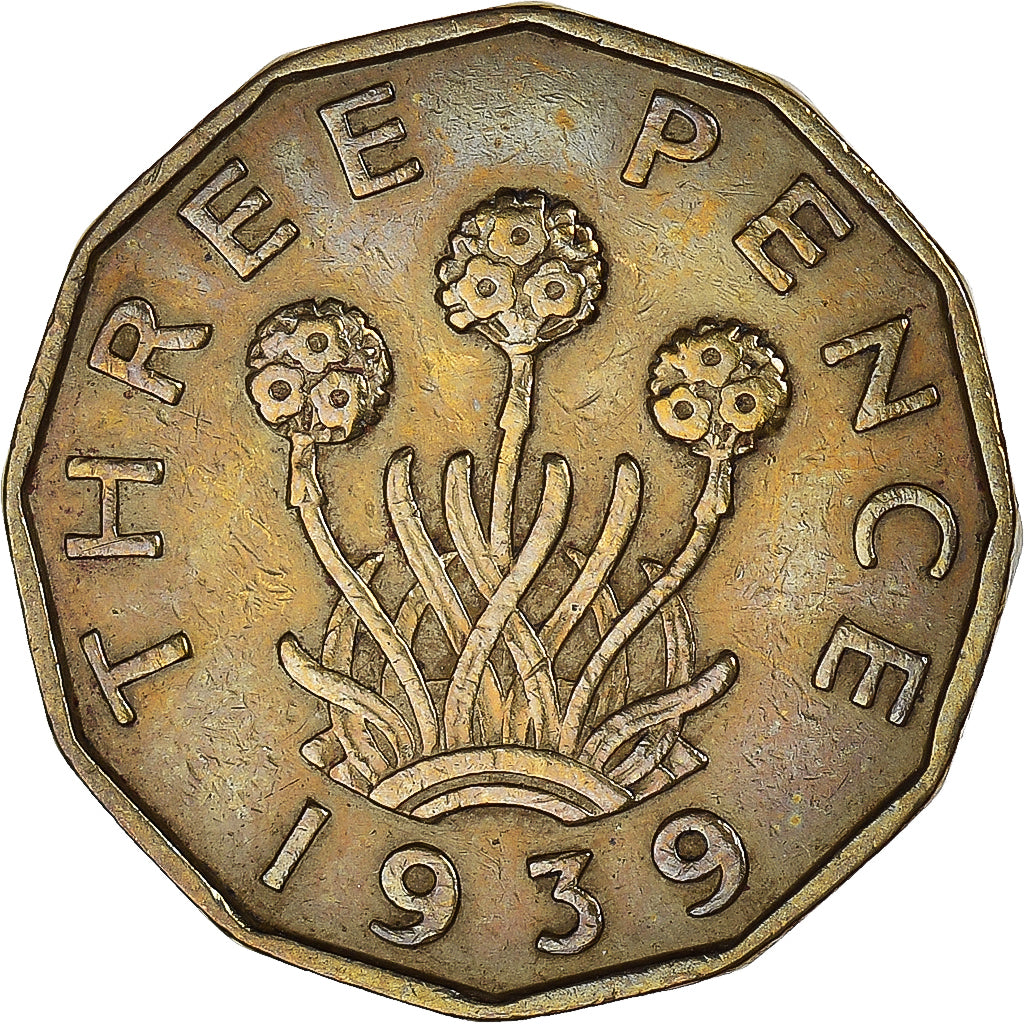 Moeda, Grã-Bretanha, 3 Pence, 1939