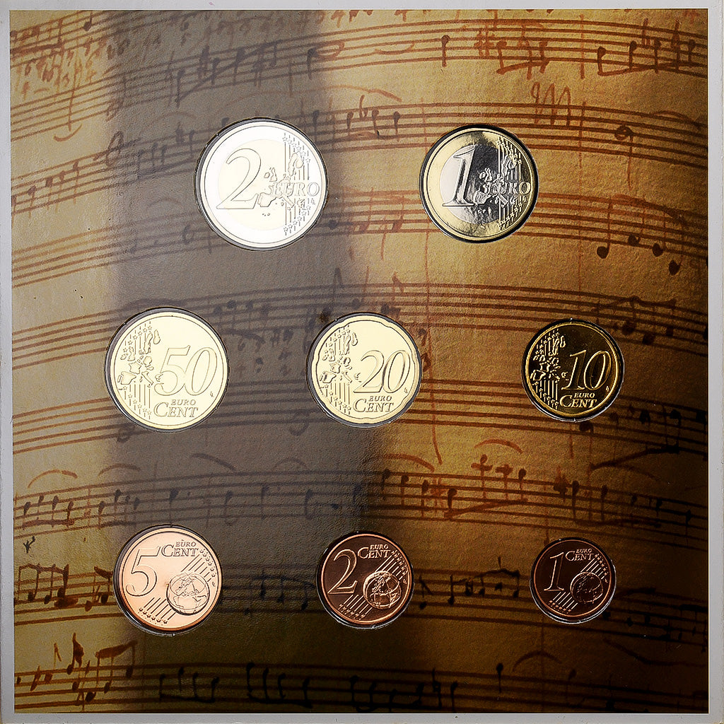 Austria, Set 1 ct. - 2 Euro, Mozart, 2003, Vienna, MS(65-70)