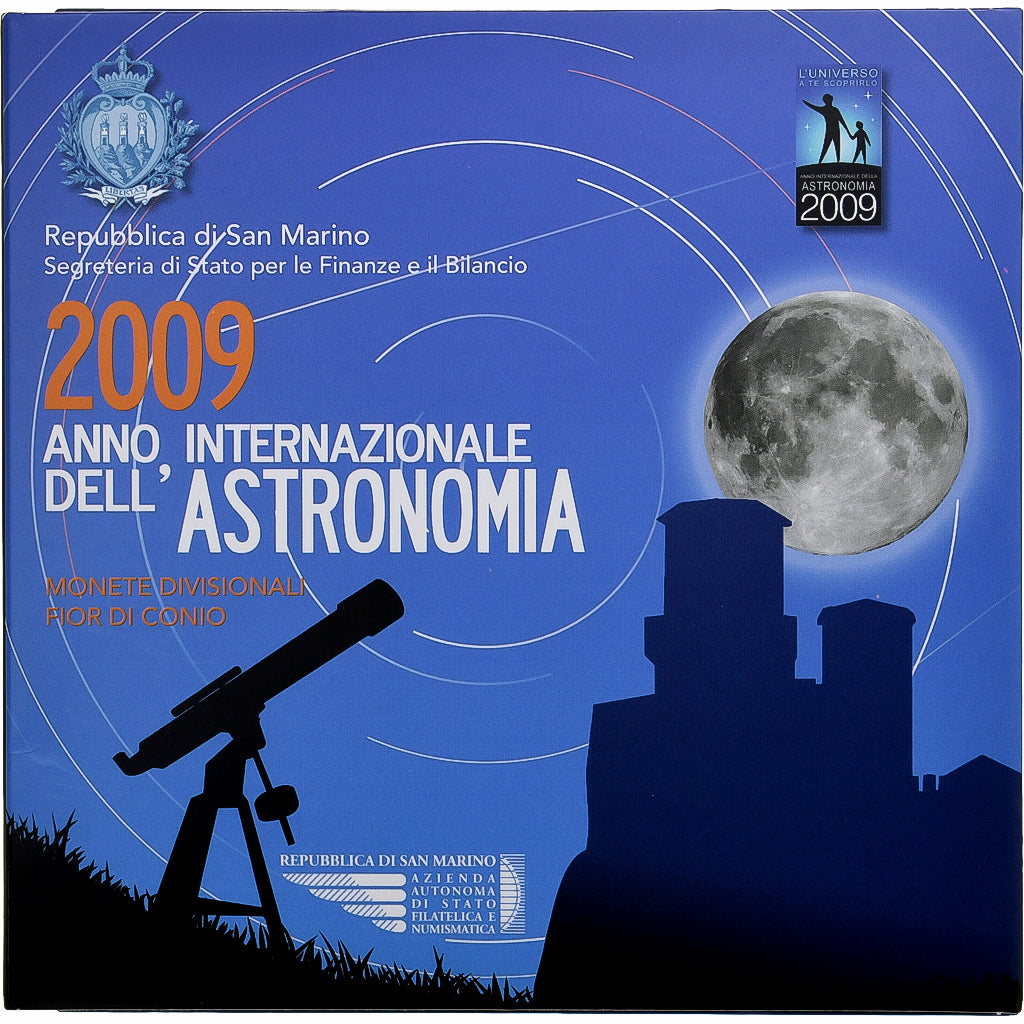 San Marino, Set 1 ct. - 5 Euro, International Year of Astronomy, 2009, Rome