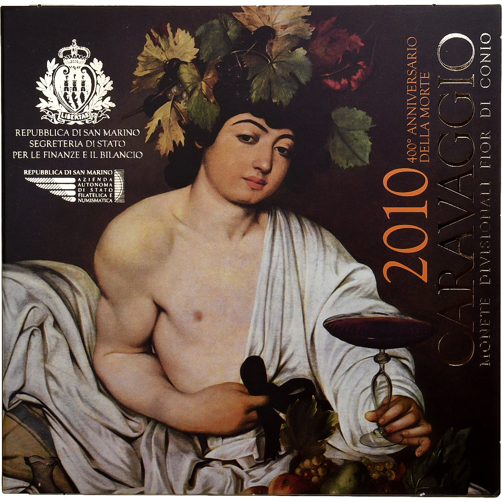 San Marino, Set 1 ct. - 5 Euro, Caravaggio, 2010, Rome, MS(65-70)