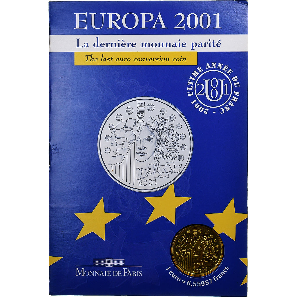 France, 6.55957 Francs, Europa, 2001, MDP, BU, Silver, MS(65-70)