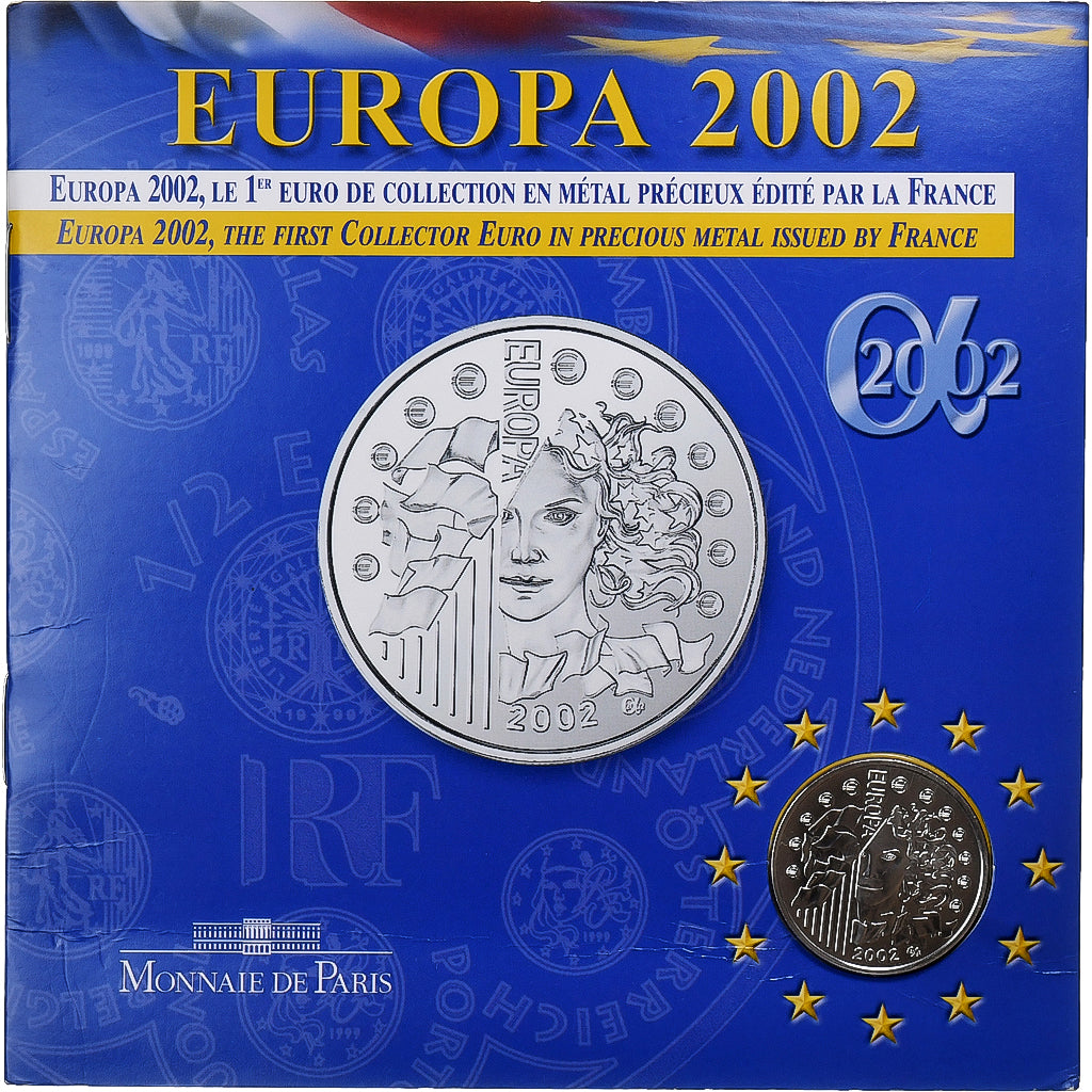 France, 6.55957 Francs, Europa, 2002, MDP, BU, Argent, FDC
