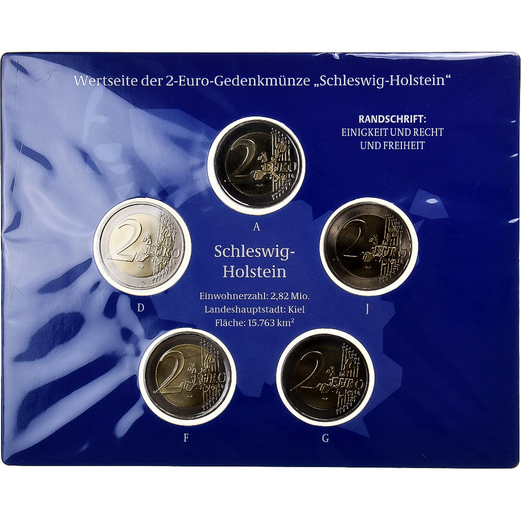 Germany, Set 5x2 Euro, Schleswig Holstein, 2006, Bimetallic, MS(65-70)