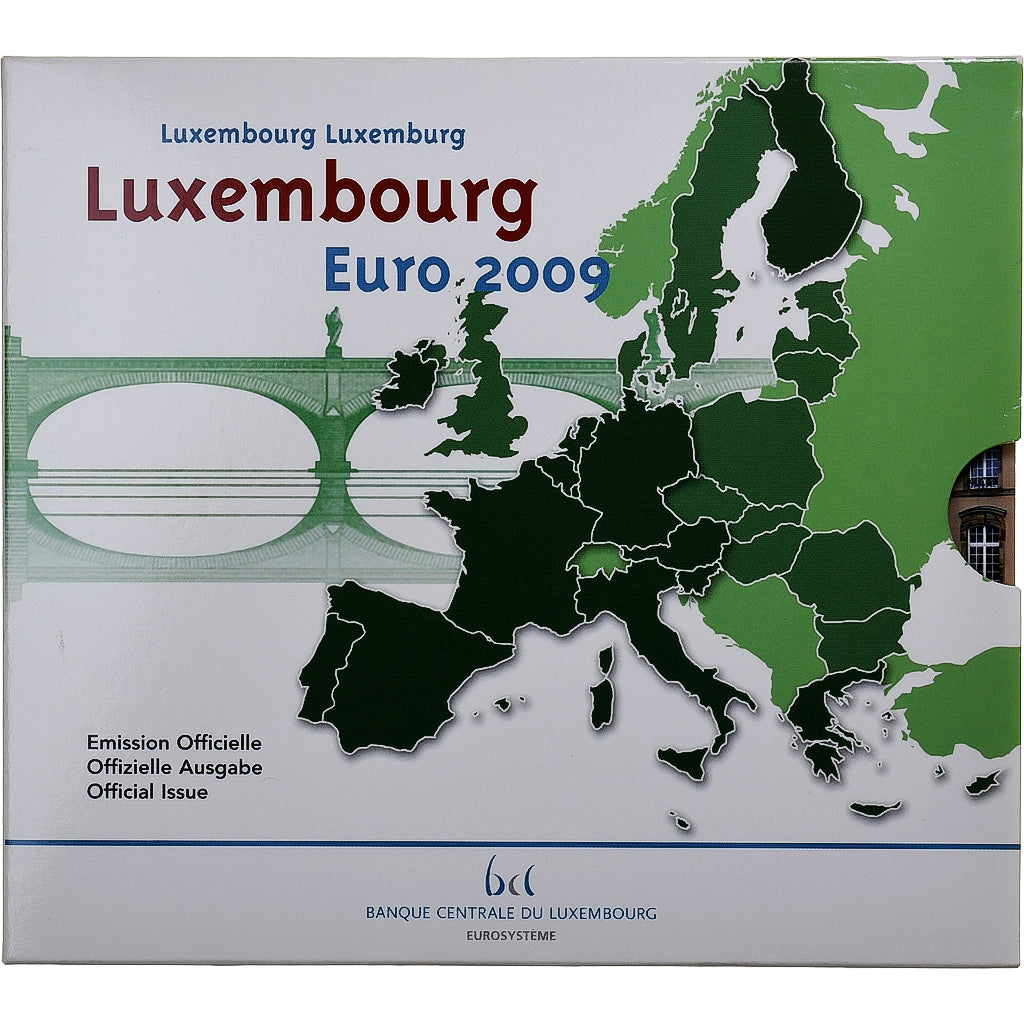 Luksemburg, Set 1 ct. - 2 Euro, BU, 2009, Utrecht, ND, MS(65-70)