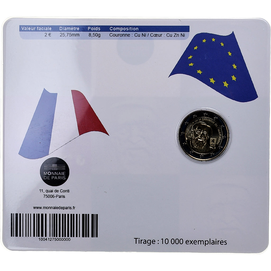 France, 2 Euro, Abbé Pierre, 2012, MDP, Bimetallic, MS(65-70)