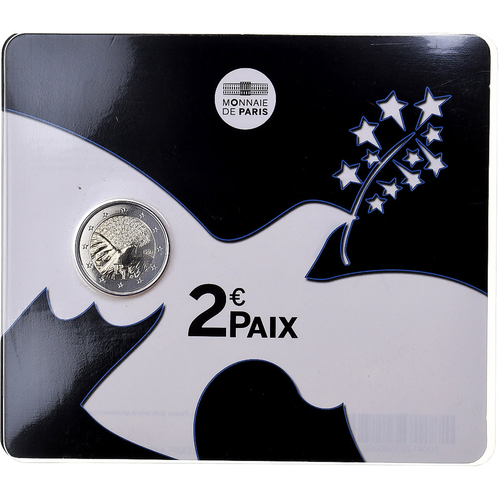 France, 2 Euro, Peace, 2015, MDP, Bimetallic, MS(65-70)
