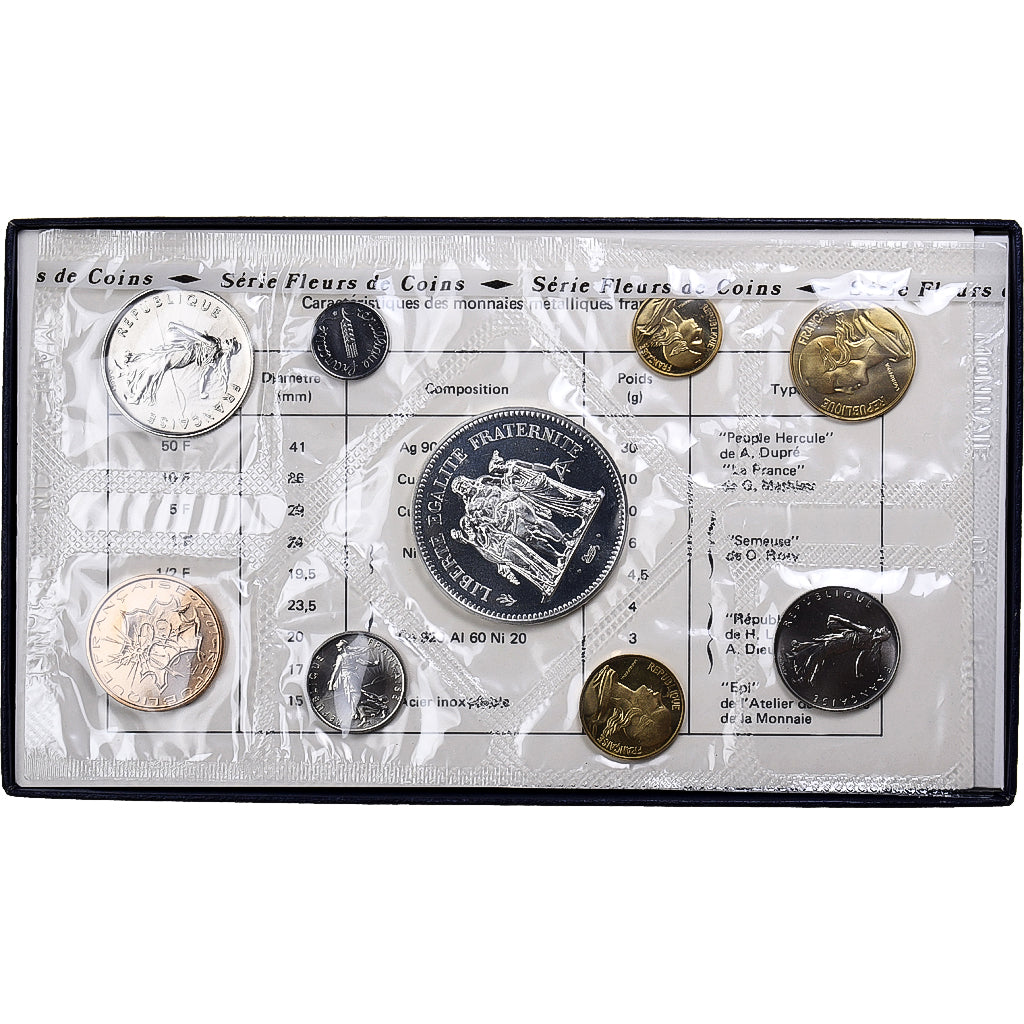 France, Coffret 1 c. à 50 frs., 1974, MDP, série FDC, FDC