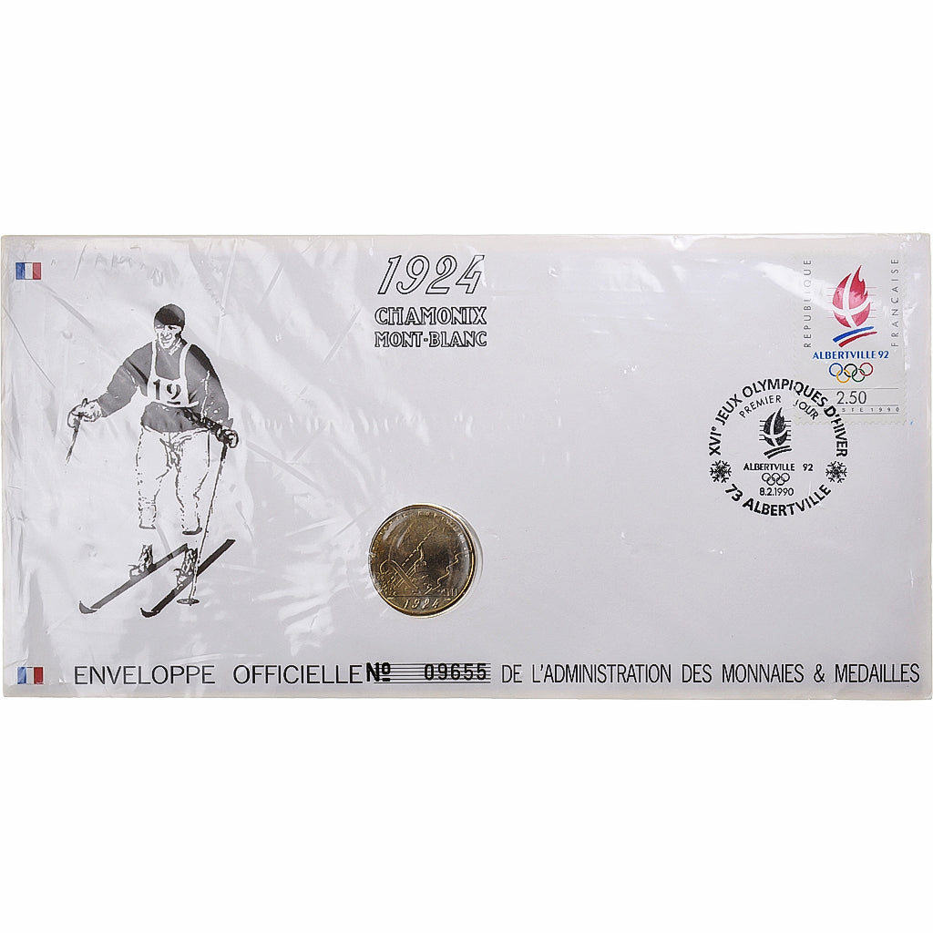 France, Medal, 1st Winter Olympics 1924, Chamonix, 1992, MDP, MS(65-70)