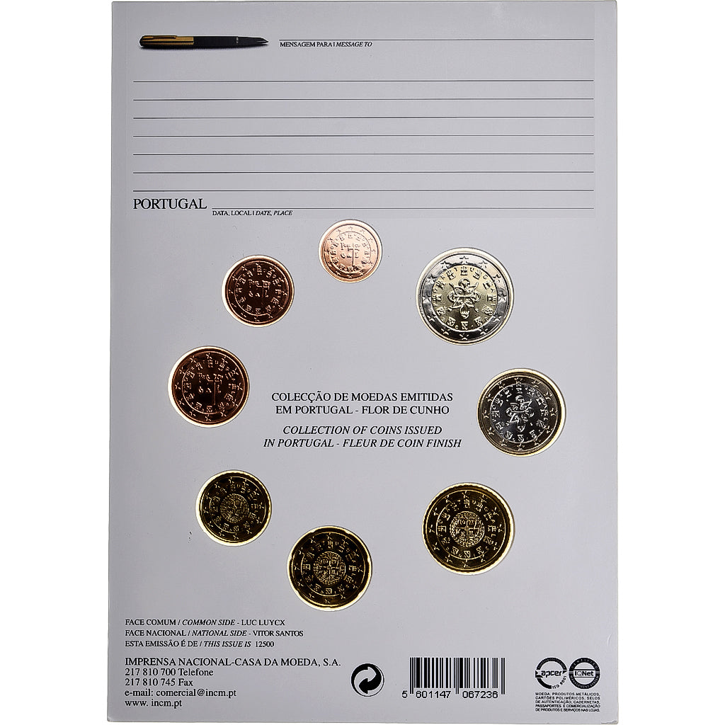 Portugal, Set 1 ct. - 2 Euro, série FDC, 2010, Lisbon, MS(65-70)