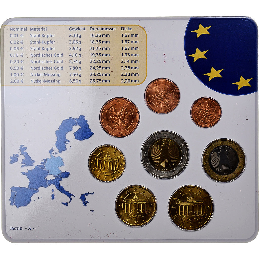 Germany, Set 1 ct. - 2 Euro, 2004, Berlin, MS(65-70)