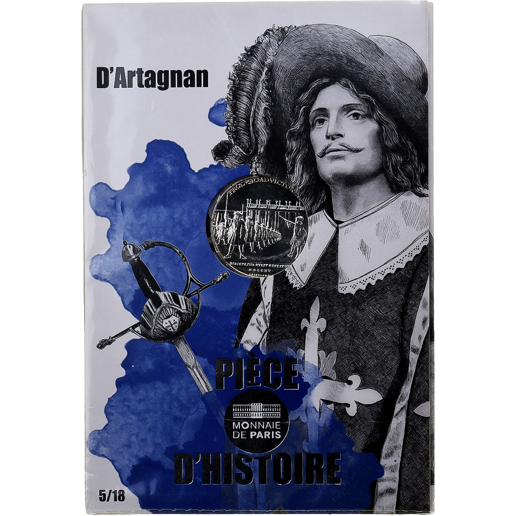 France, 10 Euro, Pièce d'Histoire - D'Artagnan, 2019, MDP, Silver, MS(65-70)