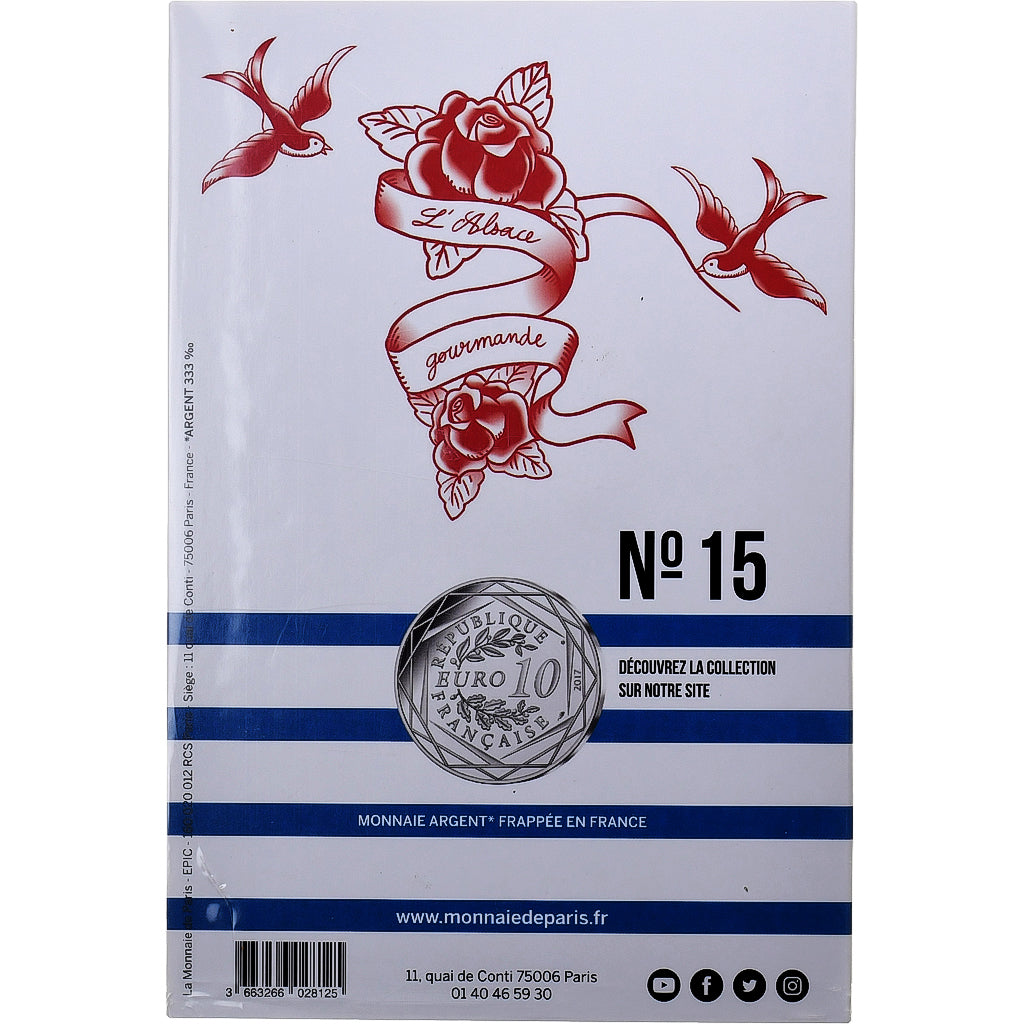France, 10 Euro, Jean-Paul Gaultier (L'Alsace), 2017, MDP, Silver, MS(65-70)