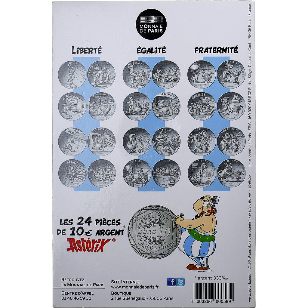 France, 10 Euro, Astérix Fraternité (Astérix et Latraviata), 2015, MDP