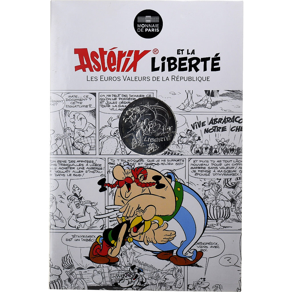 France, 10 Euro, Astérix Liberté (Cadeau de César), 2015, MDP, Silver, MS(63)