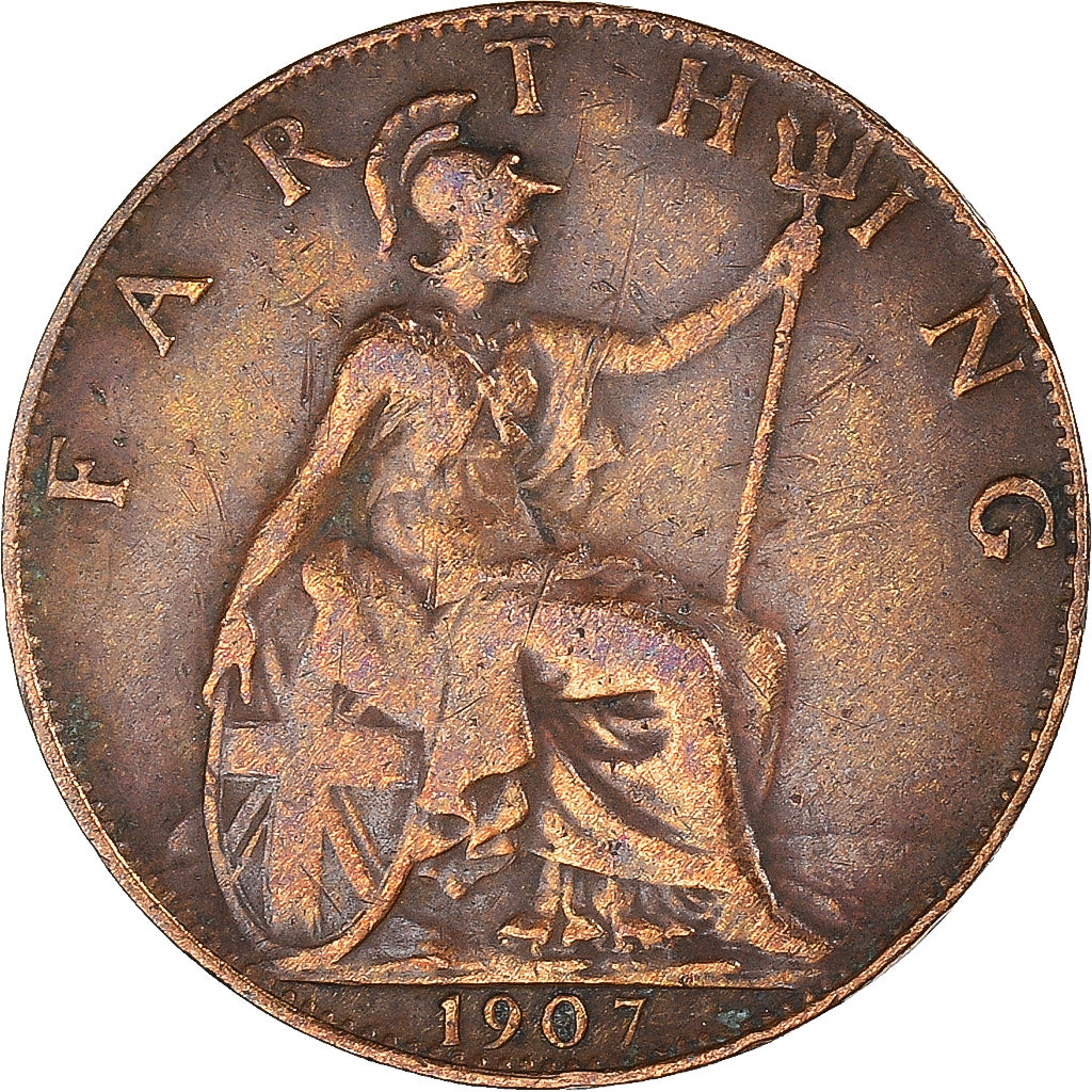 Coin, Great Britain, Farthing, 1907