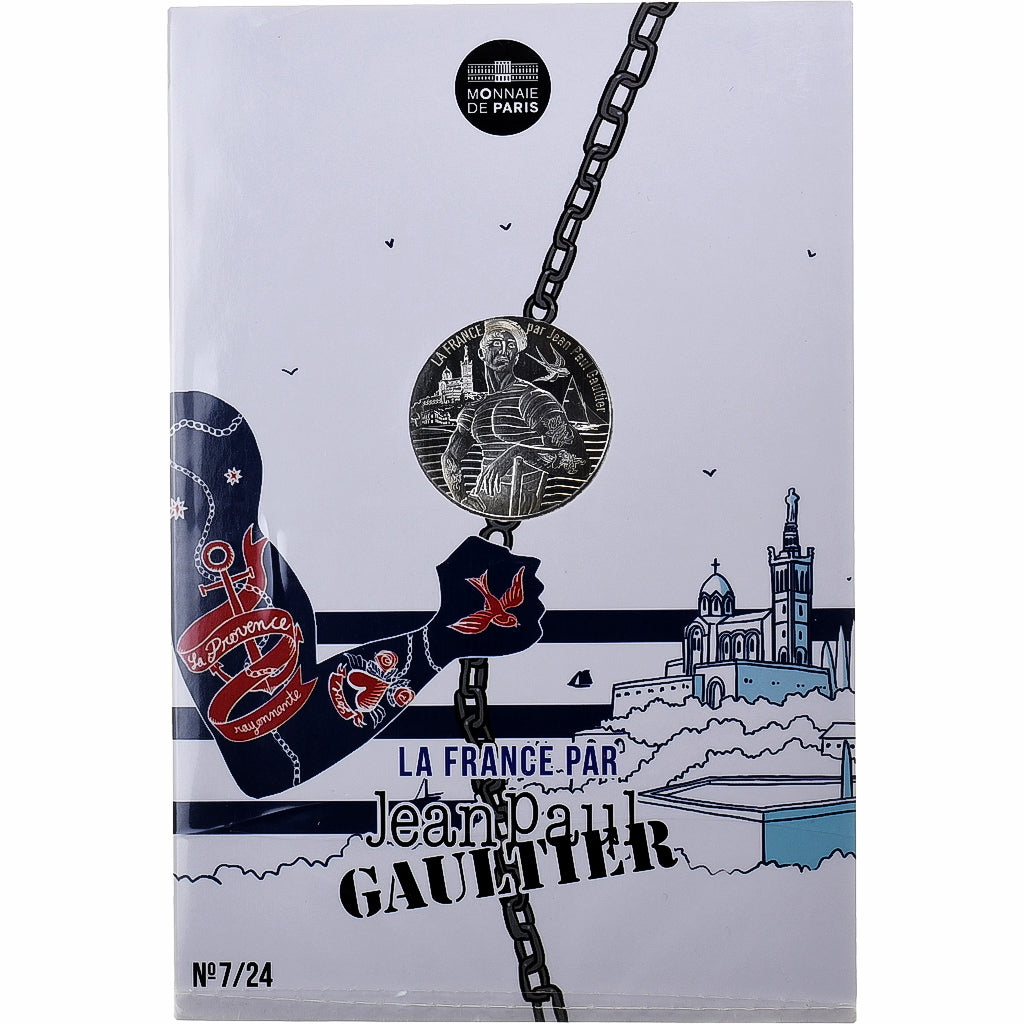 France, 10 Euro, Jean-Paul Gaultier (La Provence rayonnante), 2017, MDP, Silver