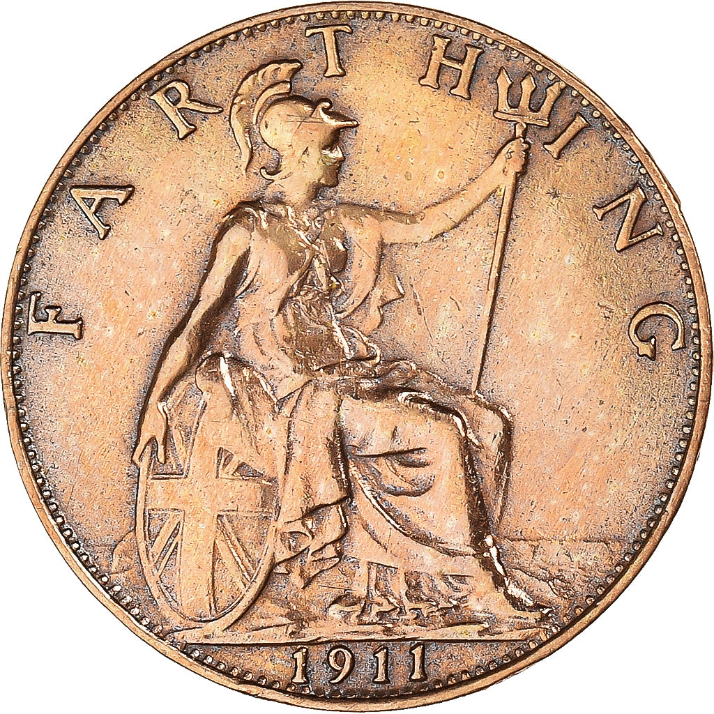 Monnaie, Grande-Bretagne, Farthing, 1911