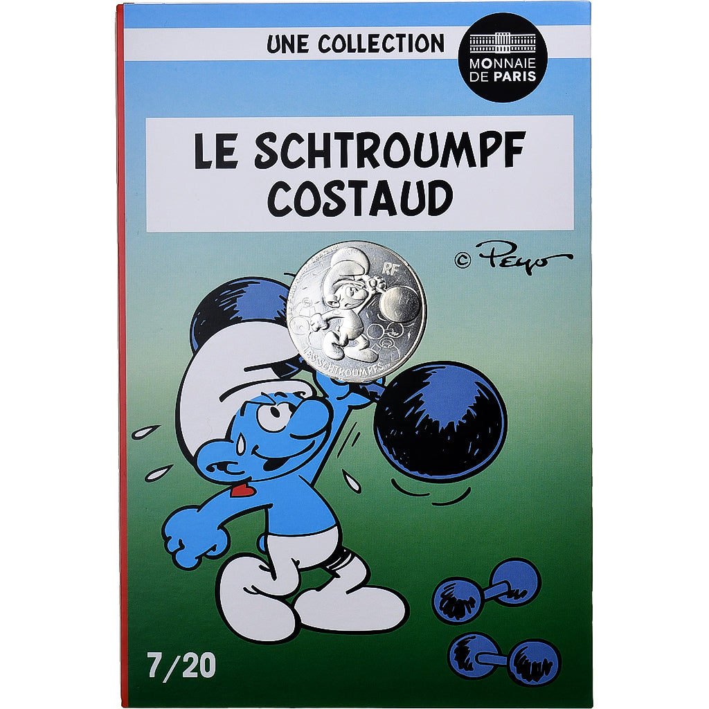 France, 10 Euro, Le Schtroumpf Costaud (7/20), 2020, MDP, Argent, SPL