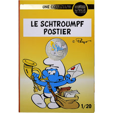 France, 10 Euro, Le Schtroumpf Postier (1/20), Colorisé, 2020, MDP, Argent, SPL