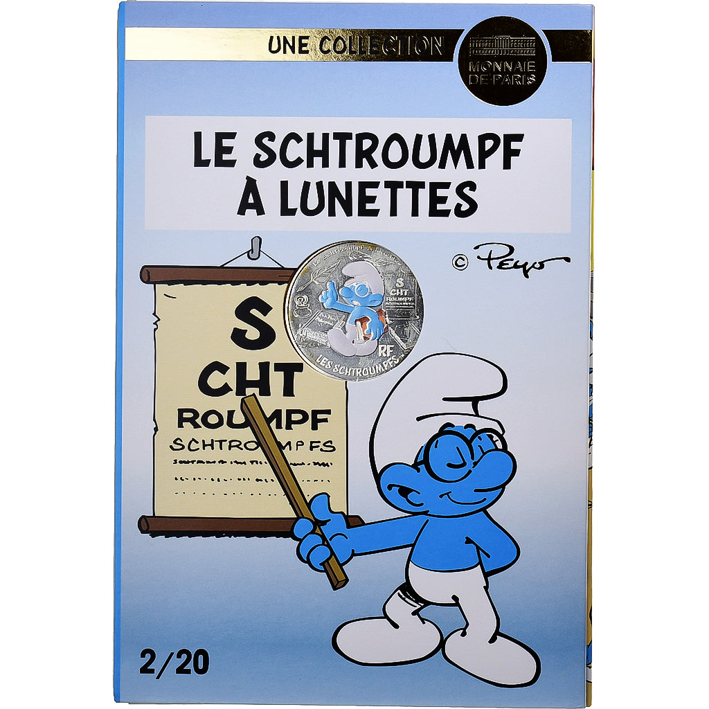 Frankreich, 10 Euro, Le Schtroumpf à Lunettes (2/20), Colorized, 2020, MDP