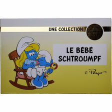 France, 50 Euro, Le Bébé Schtroumpf, Colorized, 2020, MDP, Silver, MS(63)