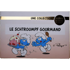 France, 50 Euro, Le Schtroumpf Gourmand, Colorized, 2020, MDP, Silver, MS(63)