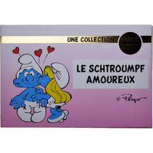 France, 50 Euro, Le Schtroumpf Amoureux, Colorized, 2020, MDP, Silver, MS(63)