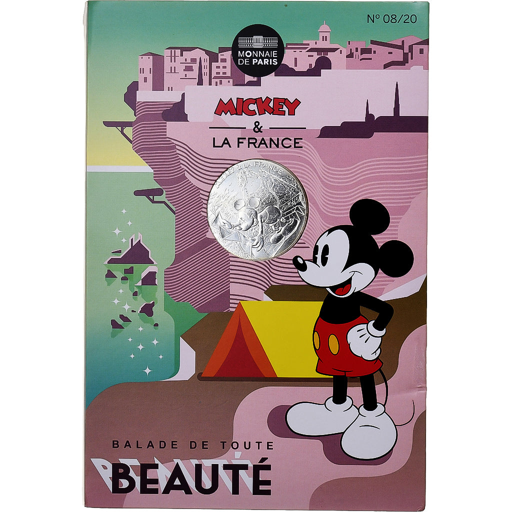 France, 10 Euro, Mickey - Balade de toute beauté, 2018, MDP, Silver, MS(63)