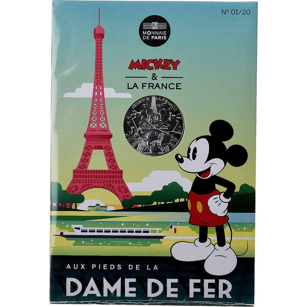 Francja, 10 Euro, Mickey Aux pieds de la Dame de Fer, 2018, MDP, Srebro