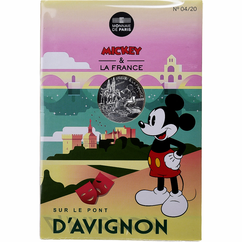 France, 10 Euro, Mickey - Sur le pont d'Avignon, 2018, MDP, Argent, FDC