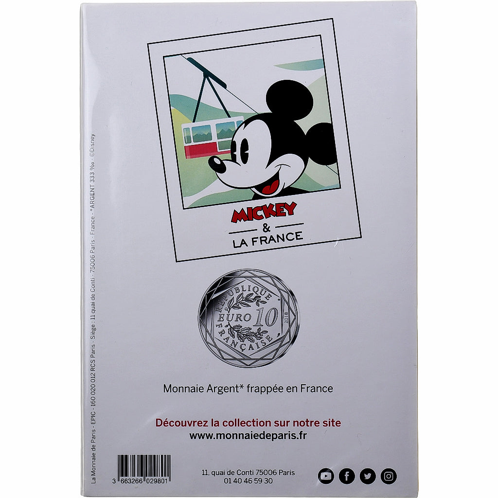 France, 10 Euro, Mickey - Premier de cordée, 2018, MDP, Argent, FDC