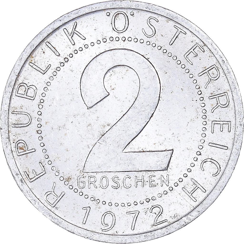 Coin, Austria, 2 Groschen, 1972