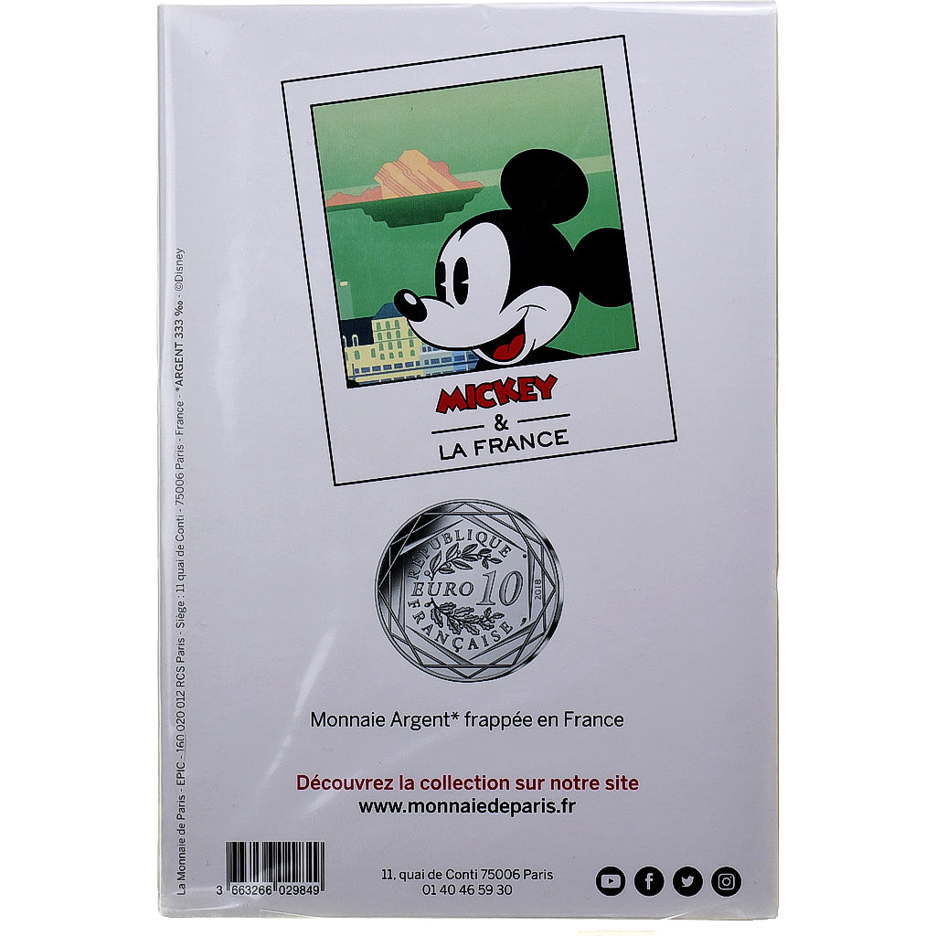 Frankreich, 10 Euro, Mickey Nouvelle vague, 2018, MDP, Silber, STGL