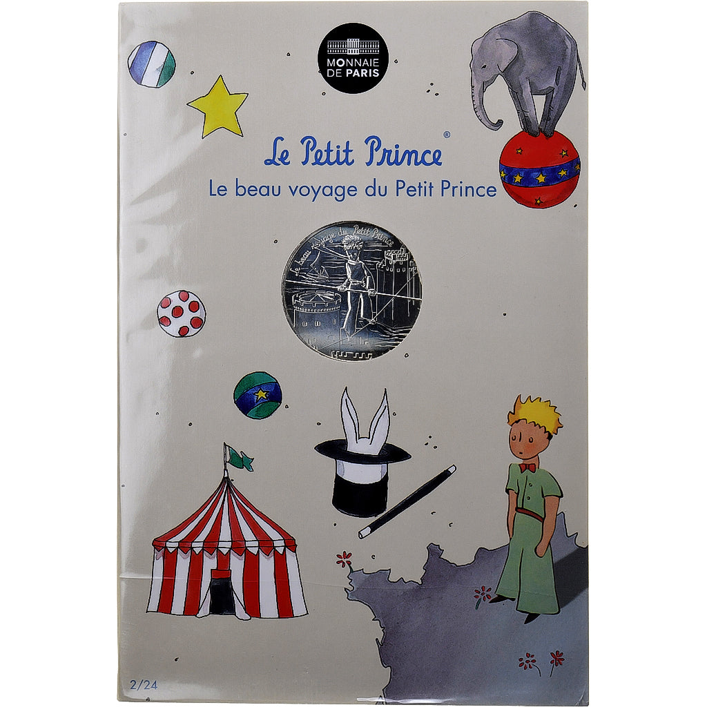 France, 10 Euro, Le Petit Prince (fait le funambule à La Rochelle), 2016, MDP