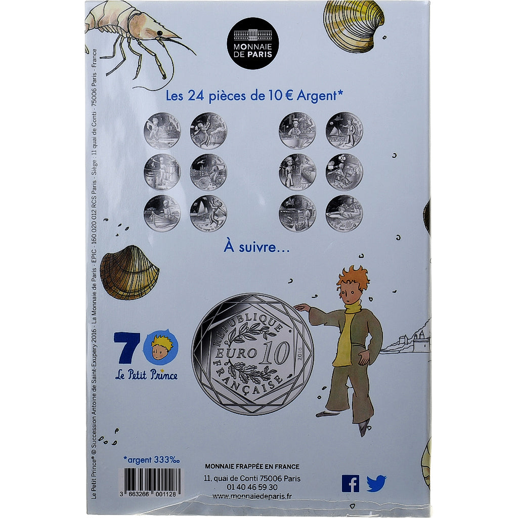 Frankreich, 10 Euro, Le Petit Prince (pêche au Mont Saint-Michel), 2016, MDP