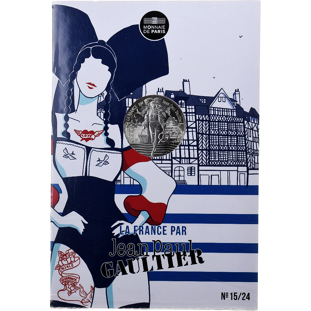 France, 10 Euro, Jean-Paul Gaultier (L'Alsace), 2017, MDP, Silver, MS(65-70)