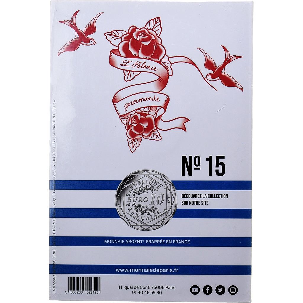 France, 10 Euro, Jean-Paul Gaultier (L'Alsace), 2017, MDP, Silver, MS(65-70)