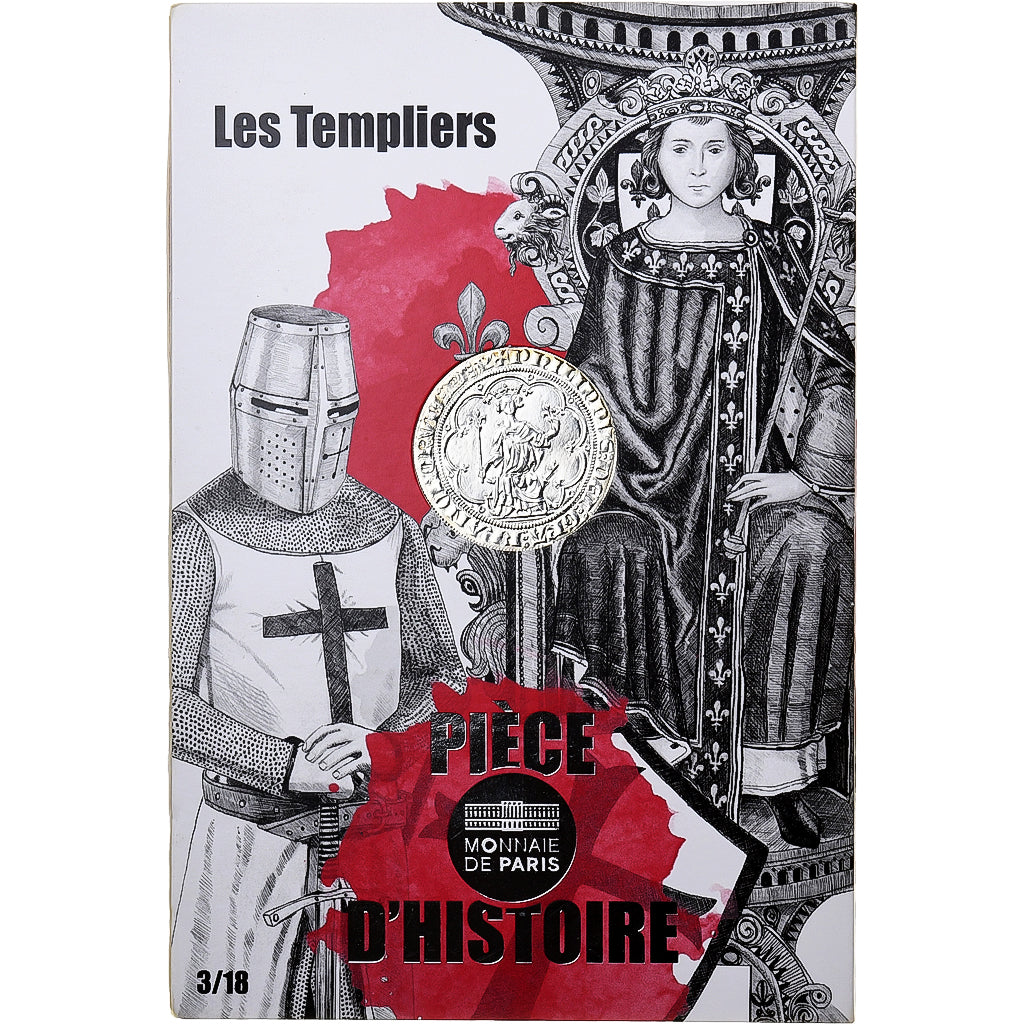 France, 10 Euro, Pièce d'Histoire - Les Templiers, 2019, MDP, Silver, MS(65-70)