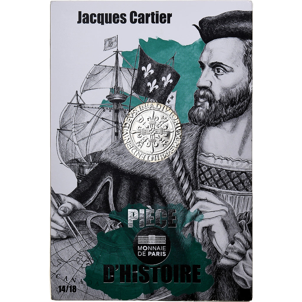 France, 10 Euro, Pièce d'Histoire - Jacques Cartier, 2019, MDP, Argent, SPL