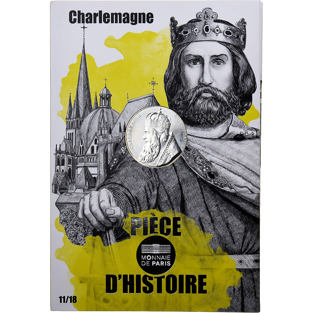 France, 10 Euro, Pièce d'Histoire - Charlemagne, 2019, MDP, Silver, MS(63)