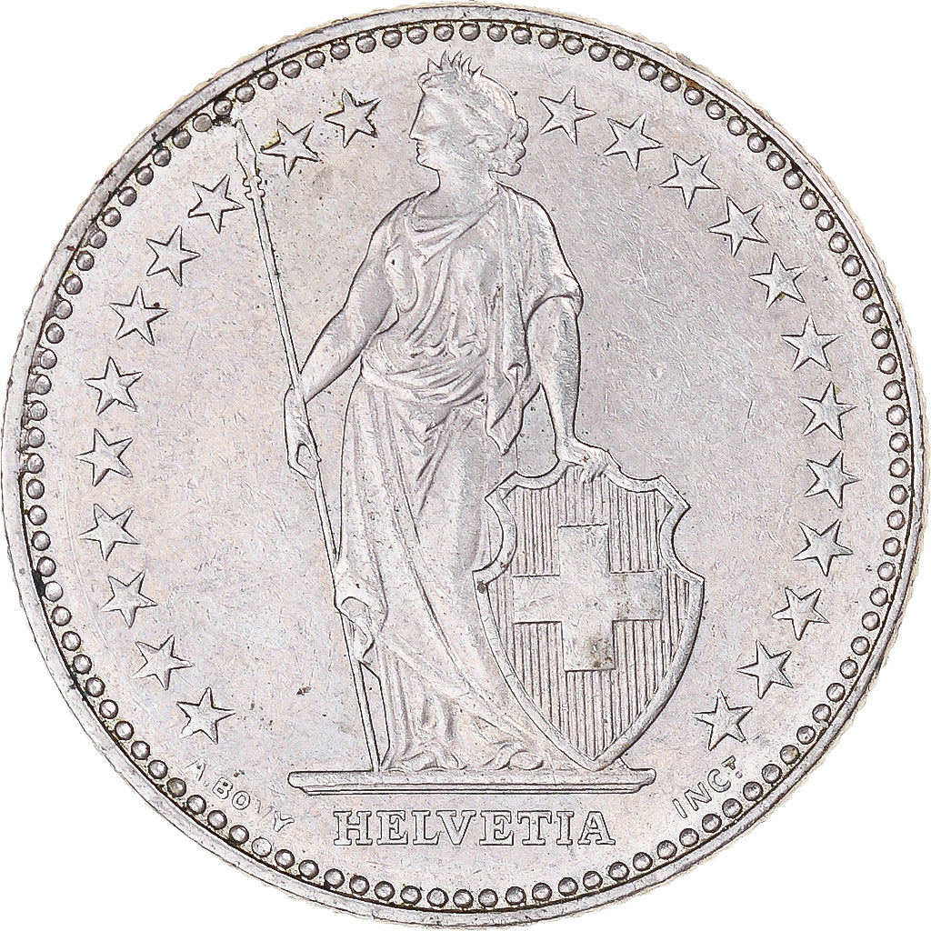 Moneda, Suiza, 2 Francs, 1992