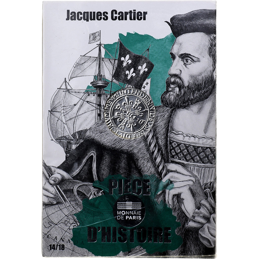 France, 10 Euro, Pièce d'Histoire - Jacques Cartier, 2019, MDP, Silver