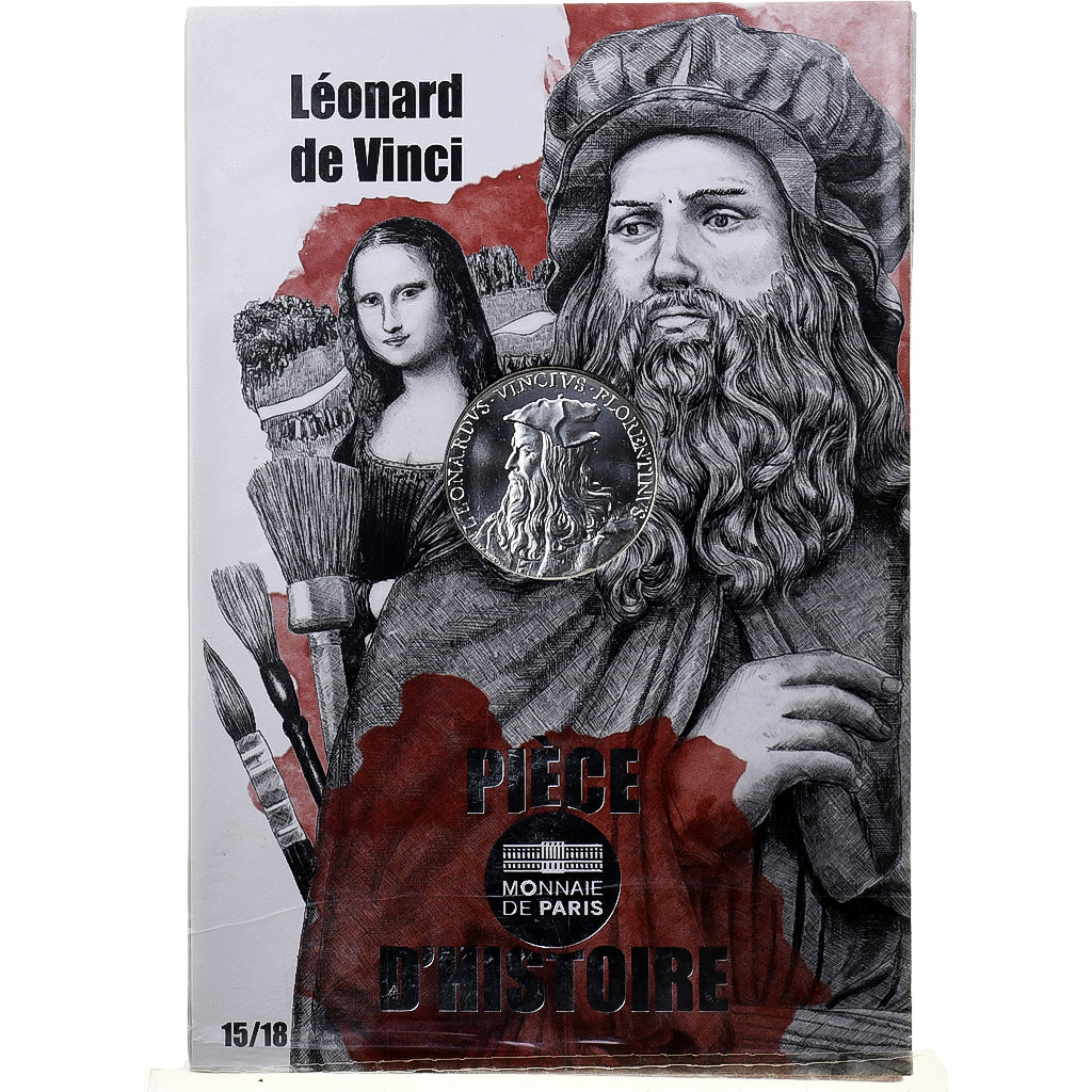France, 10 Euro, Pièce d'Histoire - Léonard de Vinci, 2019, MDP, Silver