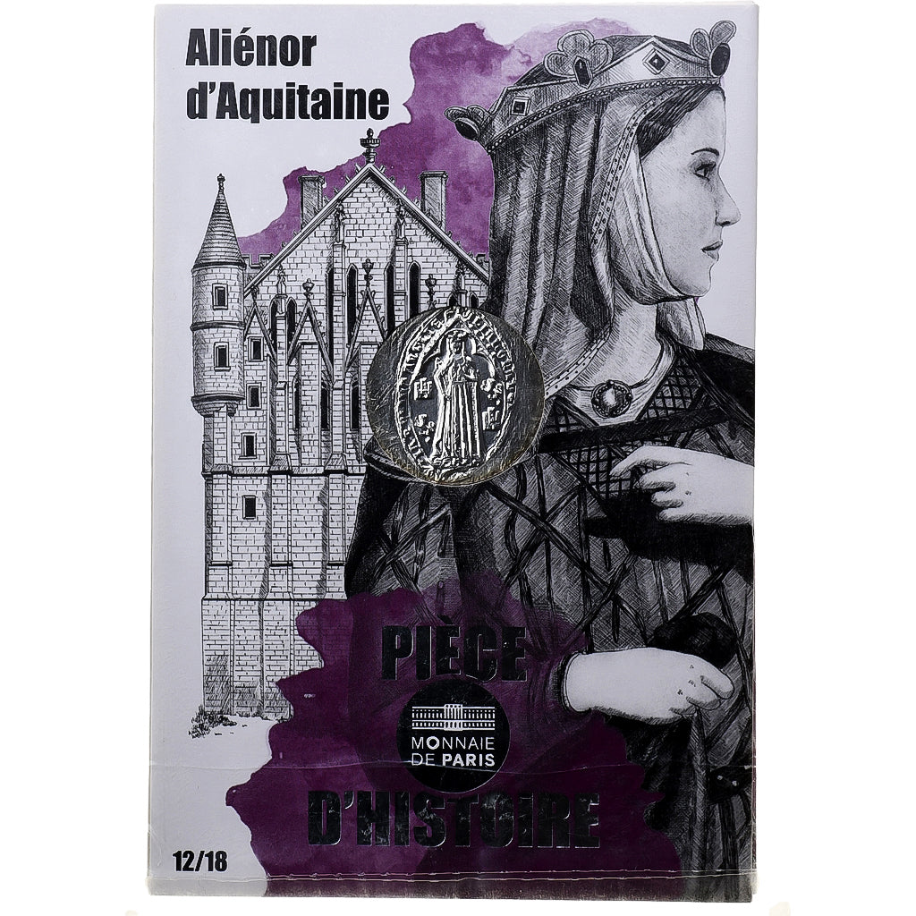 Frankrijk, 10 Euro, Pièce d'Histoire - Aliénor d'Aquitaine, 2019, MDP, Zilver