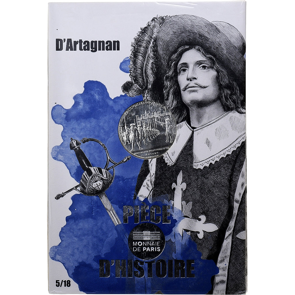 France, 10 Euro, Pièce d'Histoire - D'Artagnan, 2019, MDP, Argent, FDC