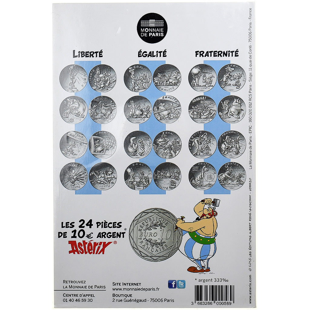 France, 10 Euro, Astérix Égalité (Astérix et Cléopâtre), 2015, MDP